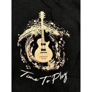 Hard Rock Biloxi Vintage Tshirt Mens XL‎ Black Guitar Time To Play Delta